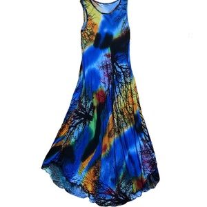 Bohemian Witchy Colorful Maxi